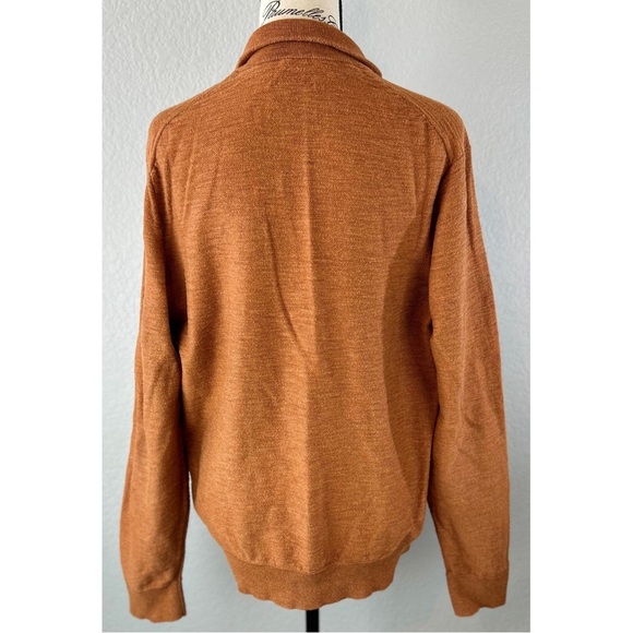 Red Ale by Alesbury Men Riverside Button Mockneck Sweater Rust, size Medium - Picture 6 of 8